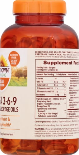 Sundown Naturals Triple Omega 3-6-9 Softgels Perspective: right