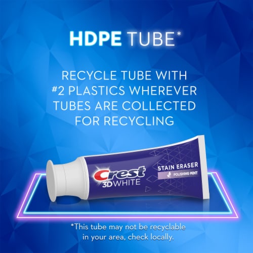 Crest 3D Polishing Mint White Stain Eraser Teeth Whitening Toothpaste Value Pack Perspective: right