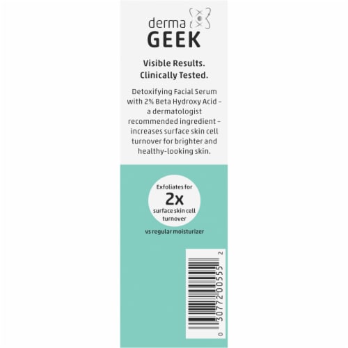 dermaGEEK Detoxifying Facial Serum Perspective: right