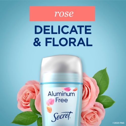 Secret Aluminum Free Rose Deodorant Perspective: right