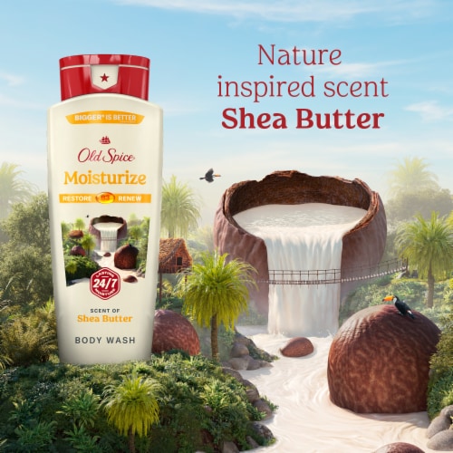 Old Spice Men's Moisturize with Shea Butter Body Wash Perspective: right