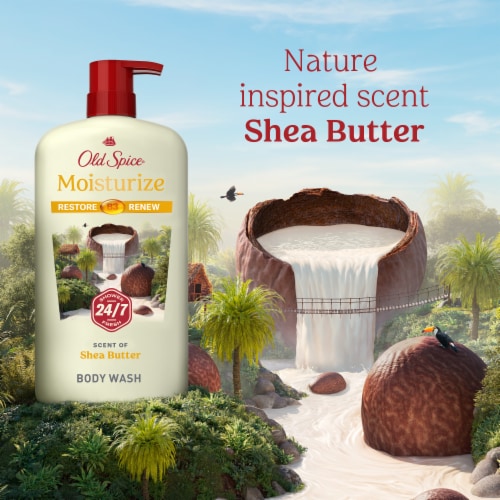 Old Spice Fresher Collection Body Wash Pump Moisturizing With Shea Butter Perspective: right