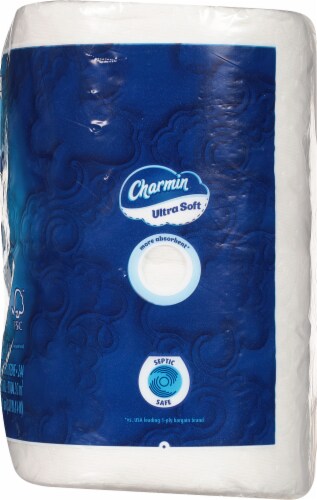 Charmin® Ultra Soft Mega Rolls Toilet Paper Tissue Perspective: right