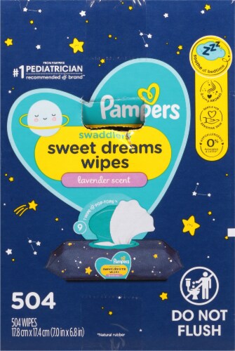 Pampers Swaddlers Lavender Scent Sweet Dream Wipes Perspective: right