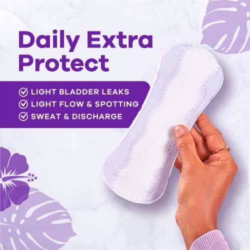 Always Anti-Bunch Daily Liners Xtra Protection Regular Absorbency Unscented,  60 count - Baker's