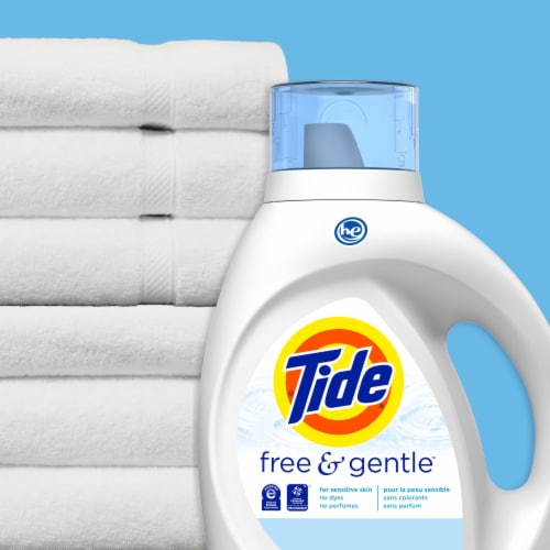 Tide HE Free & Gentle Liquid Laundry Detergent Perspective: right