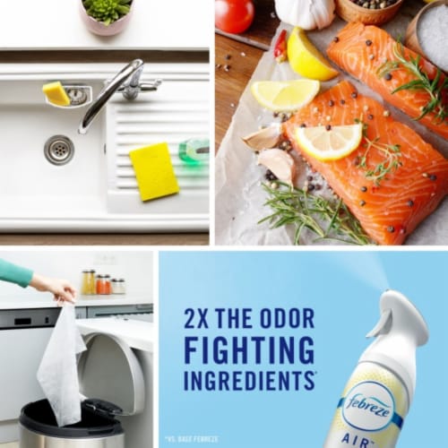Febreze Kitchen Fresh Lemon Scent Odor-Fighting Air Freshener Aerosol Can Perspective: right