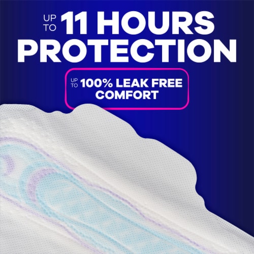 Always Ultra Thin Pads with Wings Overnight Absorbency Size 4 Unscented Perspective: right