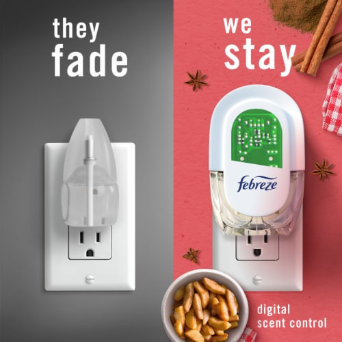 Febreze Odor-Fighting Fade Defy PLUG Air Freshener Apple Cider Oil Refill Perspective: right