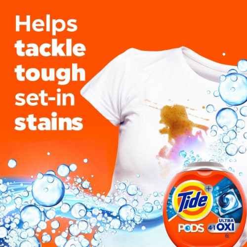 Tide PODS Ultra Oxi Liquid Laundry Detergent Soap Pacs Perspective: right