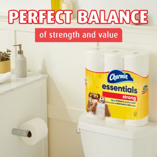 Charmin Essentials Strong Mega Roll Toilet Paper Perspective: right