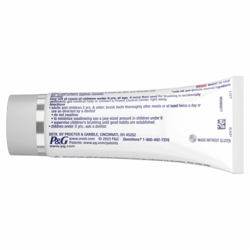 Crest 3D White Brilliance Vibrant Peppermint Teeth Whitening Toothpaste Perspective: right