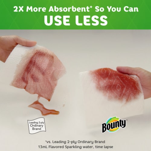 Bounty Double Roll Full Sheet White Paper Towels Perspective: right
