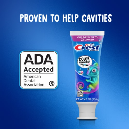 Crest Advanced Kid's Fluoride Bubblegum Flavor Toothpaste Perspective: right