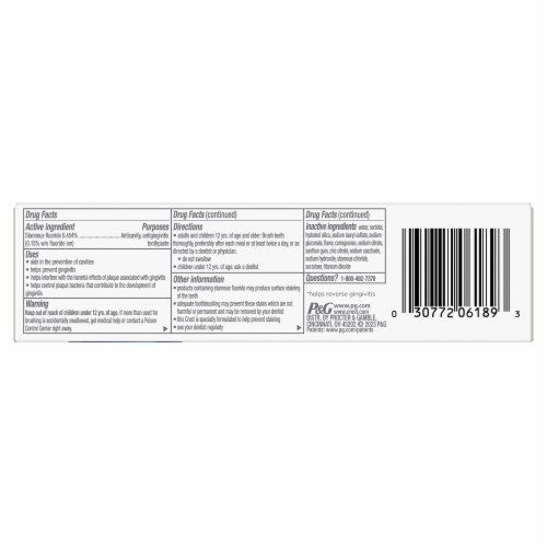 Crest Pro-Health Gum and Enamel Repair Intensive Clean Toothpaste Perspective: right