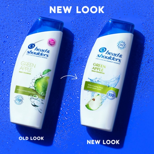 Head & Shoulders Green Apple Dandruff Shampoo Perspective: right