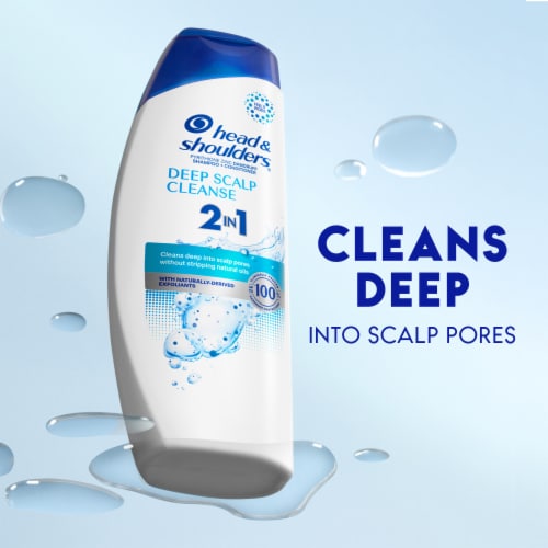 Head and Shoulders 2 in 1 Deep Scalp Cleanse Dandruff Shampoo and Conditioner Perspective: right