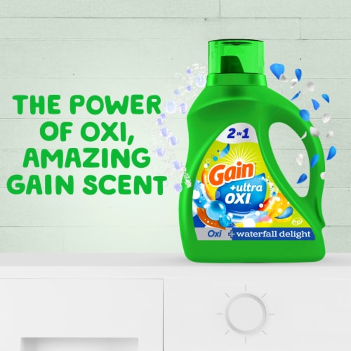 Gain Ultra Oxi Waterfall Delight Liquid Laundry Detergent Perspective: right