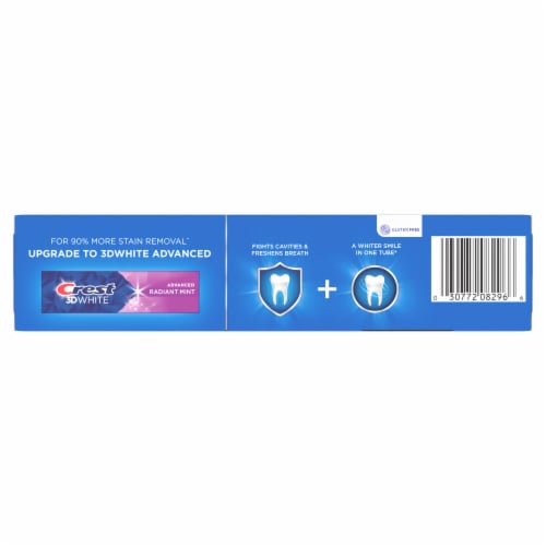 Crest + Extra Whitening Complete Clean Mint Toothpaste Perspective: right