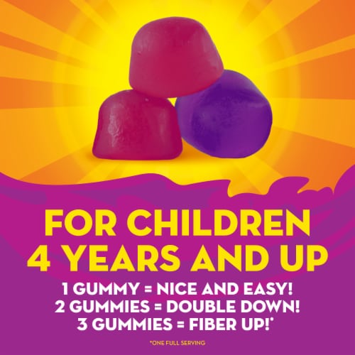 Metamucil Kids No Sugar Added Mixed Berry Fiber Gummies Perspective: right