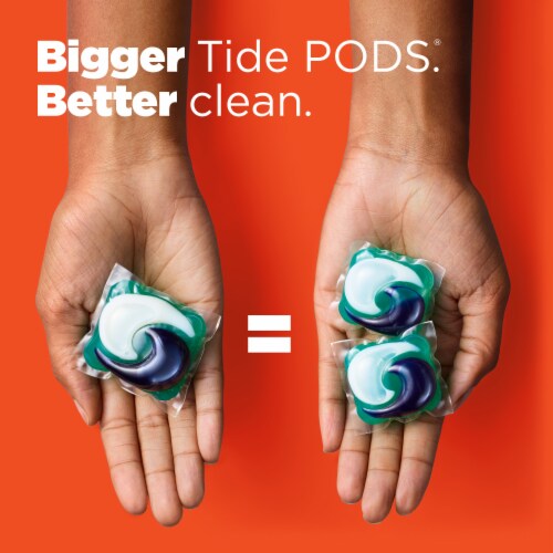 Tide Power PODS Hygienic Clean Heavy Duty Spring Meadow Liquid Laundry Detergent Pacs Perspective: right