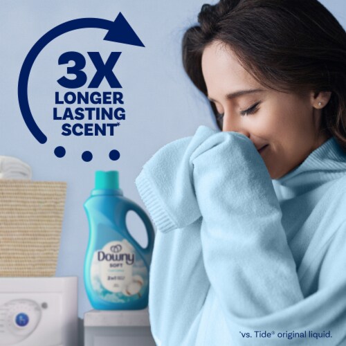 Downy Ultra Cool Cotton Liquid Fabric Softener Fabric Conditioner Perspective: right