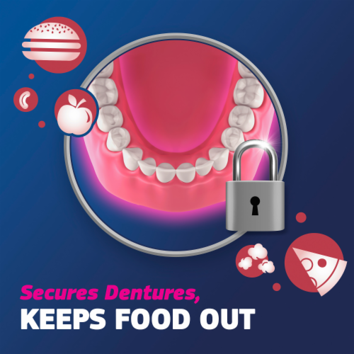 Fixodent Food Barrier Denture Adhesive Cream for Full and Partial Dentures Perspective: right
