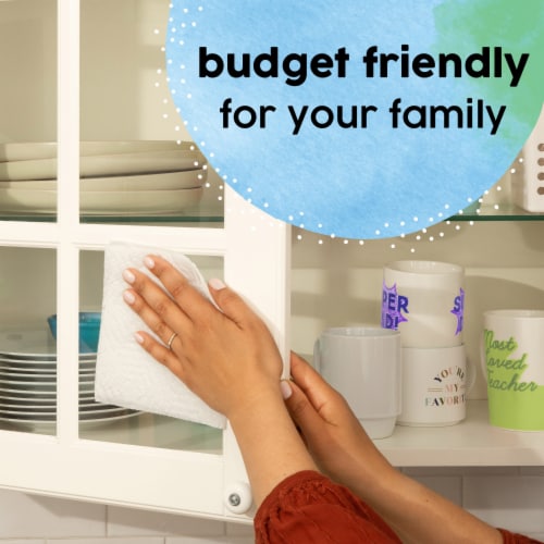 Bounty Essentials Select-A-Size Paper Towels, 4 Double Rolls, White, 108 Sheets Per Roll Perspective: right