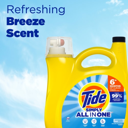 Tide Simply Clean & Fresh Refreshing Breeze Liquid Laundry Detergent Perspective: right