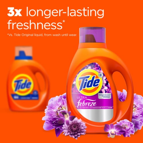 Tide Ultra Febreze Spring & Renewal Liquid Laundry Detergent Perspective: right