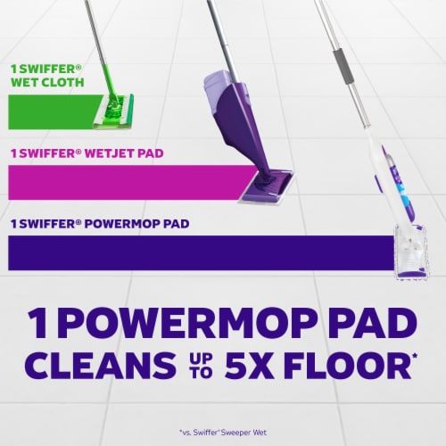 Swiffer PowerMop Multi-Surface Mopping Pad Refills for Floor Cleaning, 11 count Perspective: right