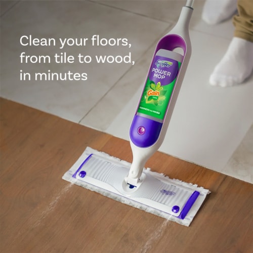 Swiffer PowerMop Floor Cleaning Solution with Gain Scent Perspective: right