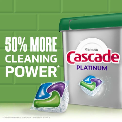 Cascade Platinum Action Pacs Dish Soap Dishwasher Detergent Fresh Perspective: right