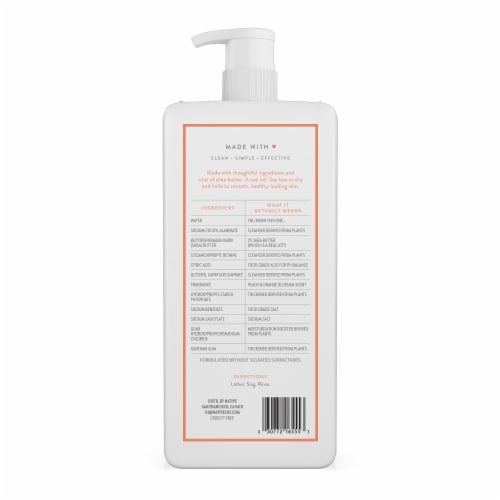 Native Peach & Orange Blossom Moisturizing Body Wash Perspective: right