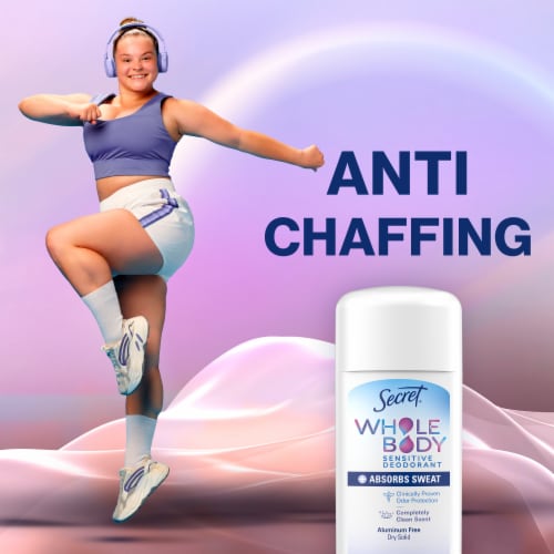 Secret Whole Body Aluminum-Free Dry Feel Stick +Absorbs Sweat, Deodorant Stick for Women Perspective: right