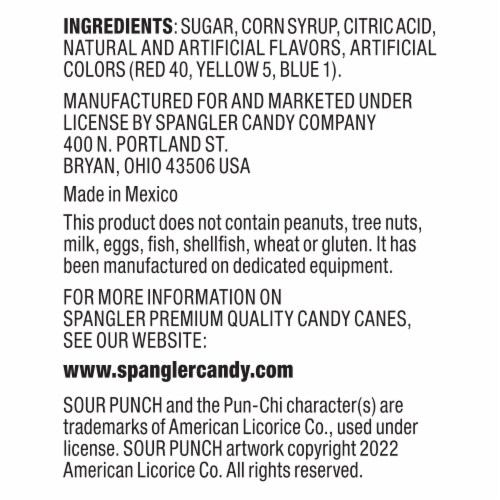 Spangler Sour Punch® Holiday Candy Canes Perspective: right