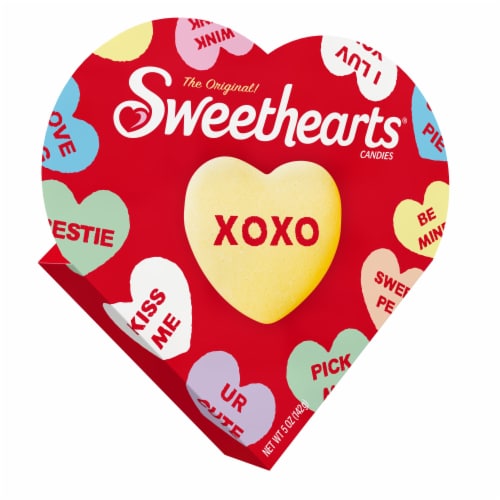 The Original Sweethearts Assorted Hard Valentine's Day Candy Box Perspective: right