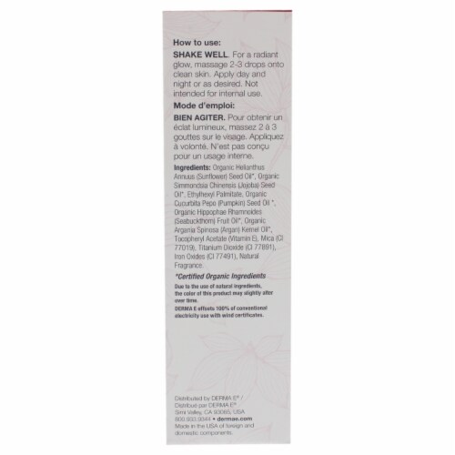 Derma-E Essentials Radiant Glow Face Oil Perspective: right