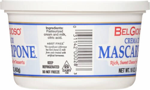 BelGioioso® Crema di Mascarpone™ Cheese Perspective: right