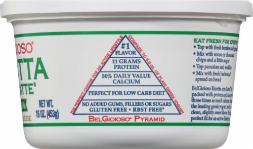 BelGioioso® Ricotta Con Latte® Whole Milk Cheese Perspective: right