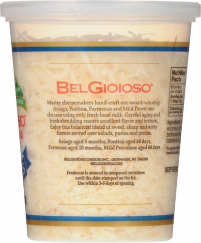 BelGioioso Four Cheeses Freshly Shredded Cheese Blend Perspective: right