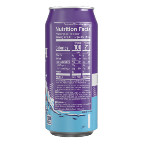 Ocean Spray® Cran x Grape Grape Cranberry Juice Drink Can Perspective: right