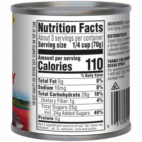 Ocean Spray Jellied Cranberry Sauce Perspective: right