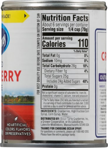 Ocean Spray® Jellied Cranberry Sauce Perspective: right