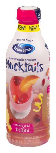 Ocean Spray Mocktails Cranberry Peach Bellini Juice Perspective: right
