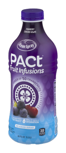 Ocean Spray Pact Fruit Infusions Cranberry Concord Grape Juice Perspective: right