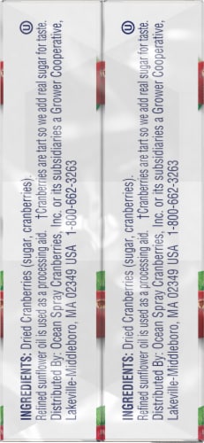 Ocean Spray Original Craisins Gluten Free Snack Packs Perspective: right