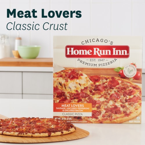 Home Run Inn Frozen Meat Lovers Classic Pizza Perspective: right