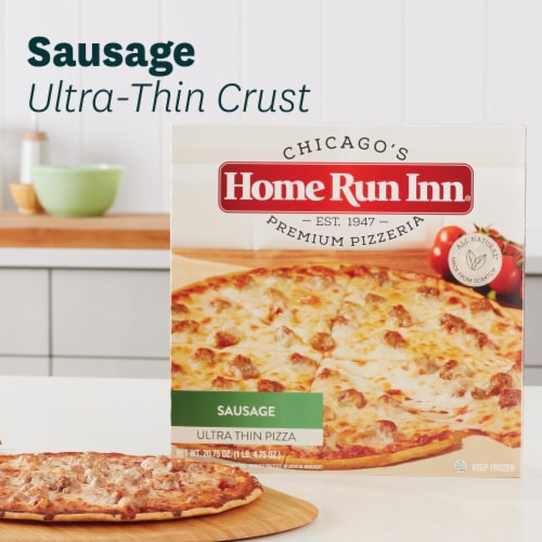 Home Run Inn Frozen Sausage Ultra Thin Pizza Perspective: right