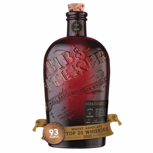 Bib & Tucker Aged 6 Years Small Batch Kentucky Bourbon Whiskey Perspective: right